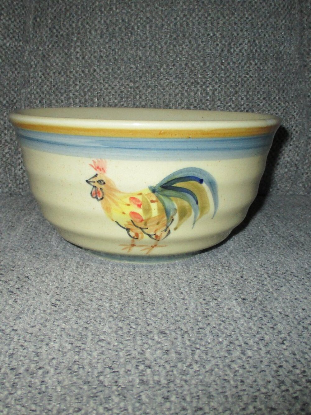 NWOT Ocean Dream‎ Painted Rooster Gibson Designs Bowl 6.25" Stoneware Farmhouse
